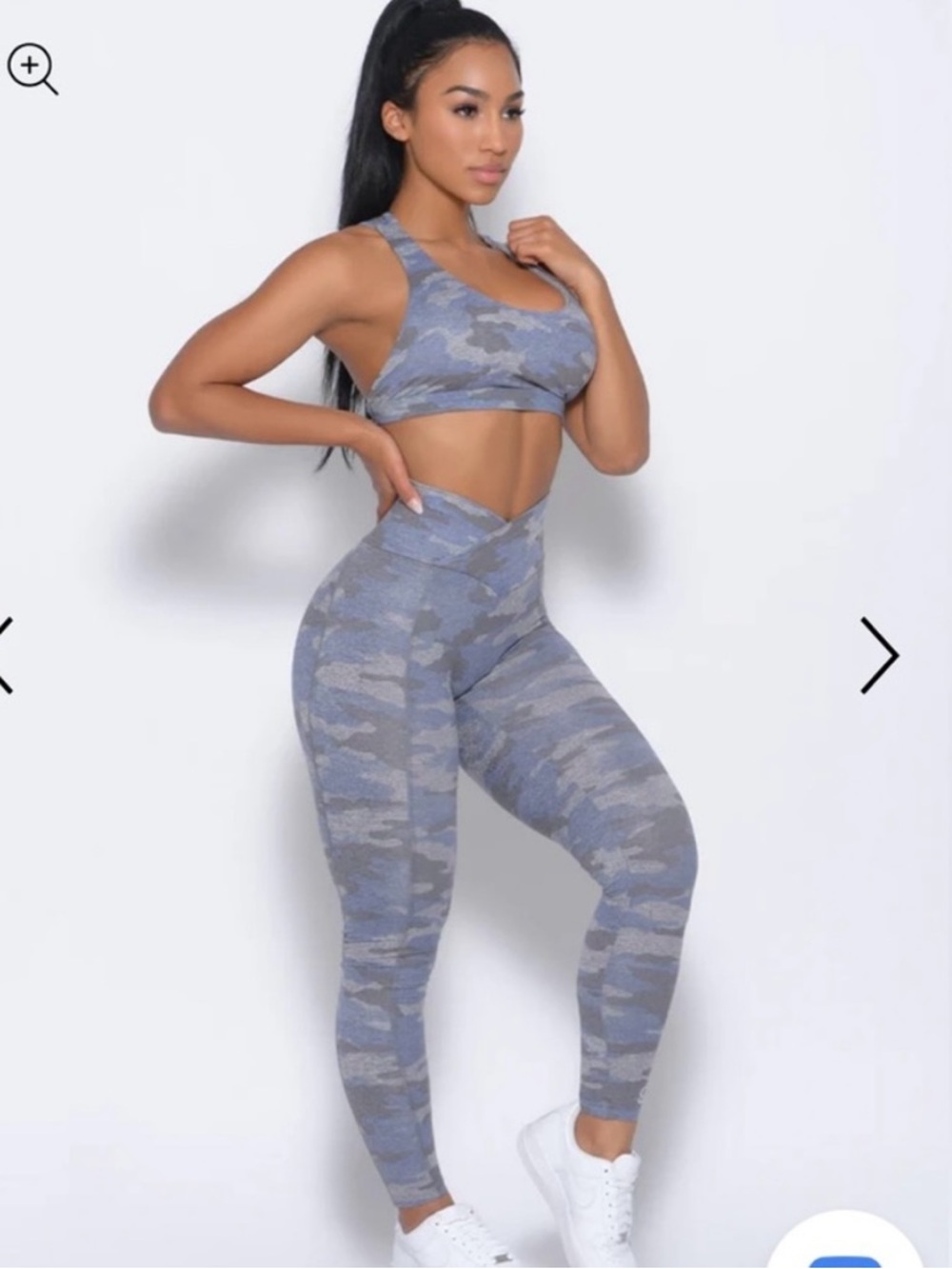 Bombshell Sportswear Grey Camo Camouflage Contour Leggings Rockstar  Bra Set